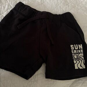 H&M Black 'Sun Shine' Graphic Shorts